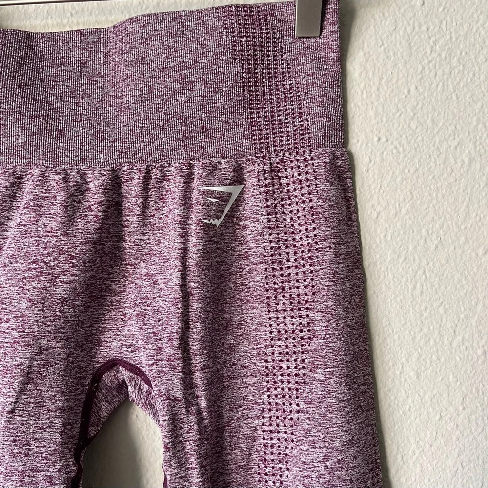 Gymshark Dark Purple/Pink Heathered Seamless Leggings - Picture 2 of 4
